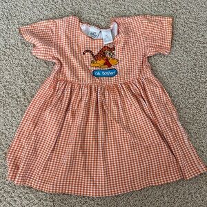 Vintage Disney Tigger Pooh Orange Gingham Dress